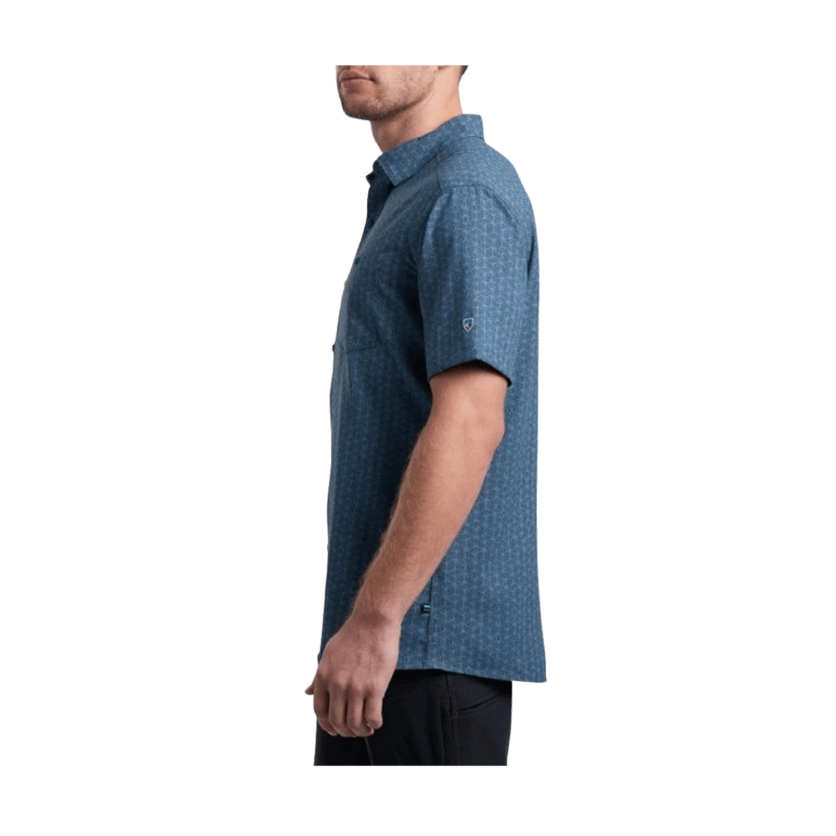 KUHL MEN'S PERSUADR SHORT SLEEVE SHIRT - MYSTIC HARBOR  - SIDE VIEW