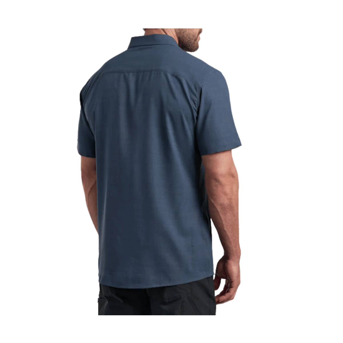 KUHL MEN'S PERSUADR SHORT SLEEVE SHIRT - NIGHT BLUE - BACK VIEW
