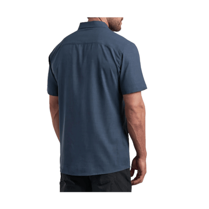 KUHL MEN'S PERSUADR SHORT SLEEVE SHIRT - NIGHT BLUE - BACK VIEW