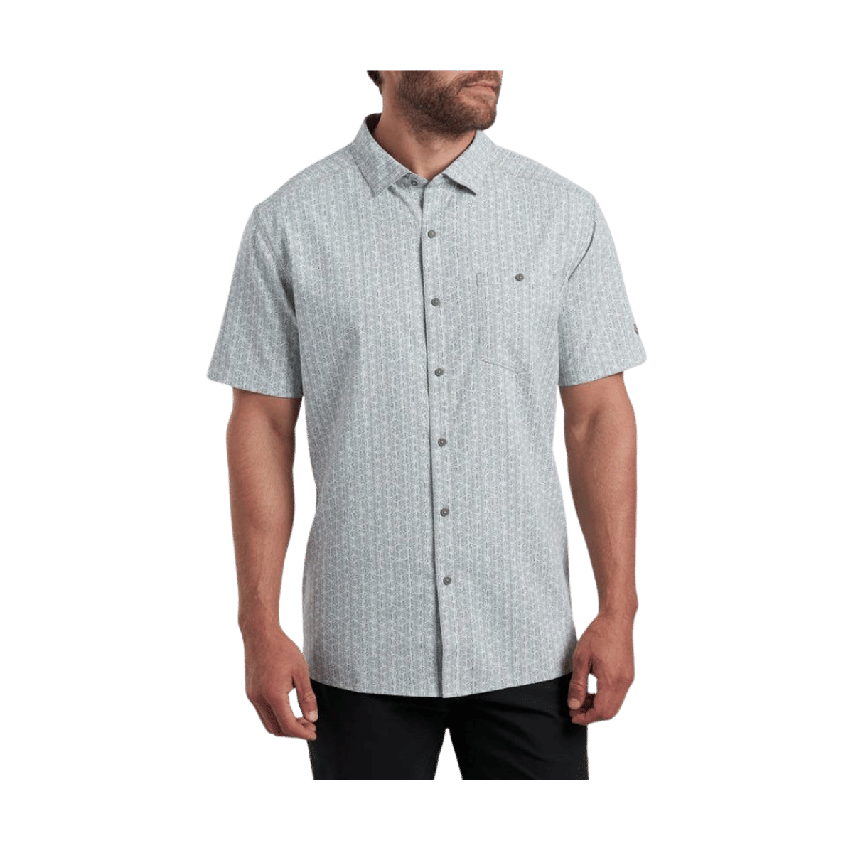 KUHL MEN'S PERSUADR SHORT SLEEVE SHIRT - SEA SALT - FRONT VIEW