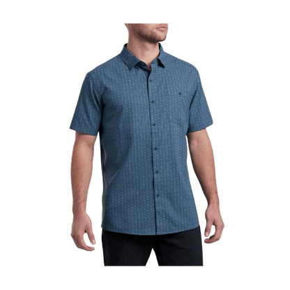 KUHL MEN'S PERSUADR SHORT SLEEVE SHIRT - MYSTIC HARBOR - FRONT VIEW