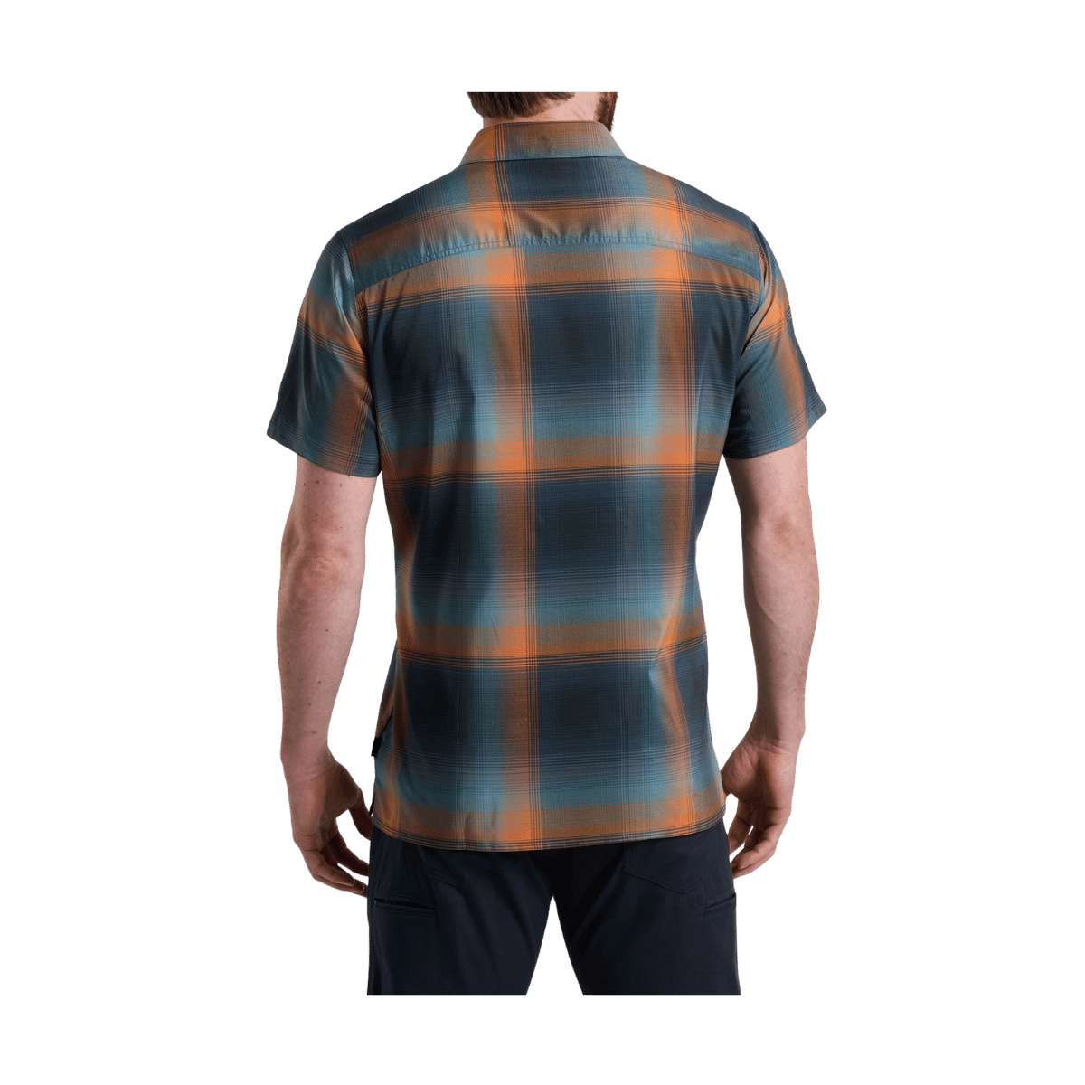 KUHL MEN'S RESPONSE SHORT SLEEVE SHIRT - REFLECTING LAKE - BACK VIEW