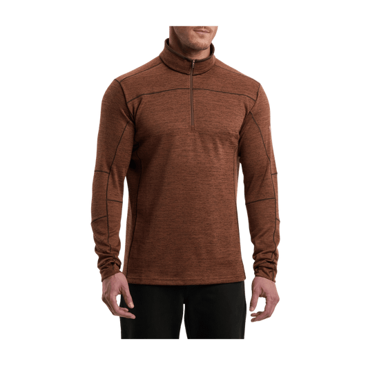 KUHL MEN'S RYZER 1/4 ZIP LONG SLEEVE - TIMBER - FRONT VIEW