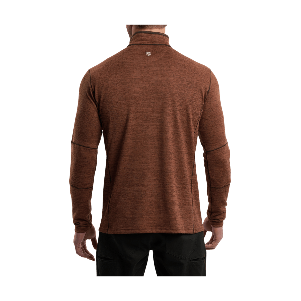 KUHL MEN'S RYZER 1/4 ZIP LONG SLEEVE - TIMBER - BACK VIEW
