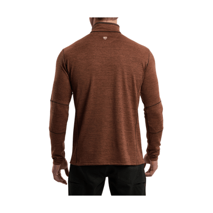 KUHL MEN'S RYZER 1/4 ZIP LONG SLEEVE - TIMBER - BACK VIEW