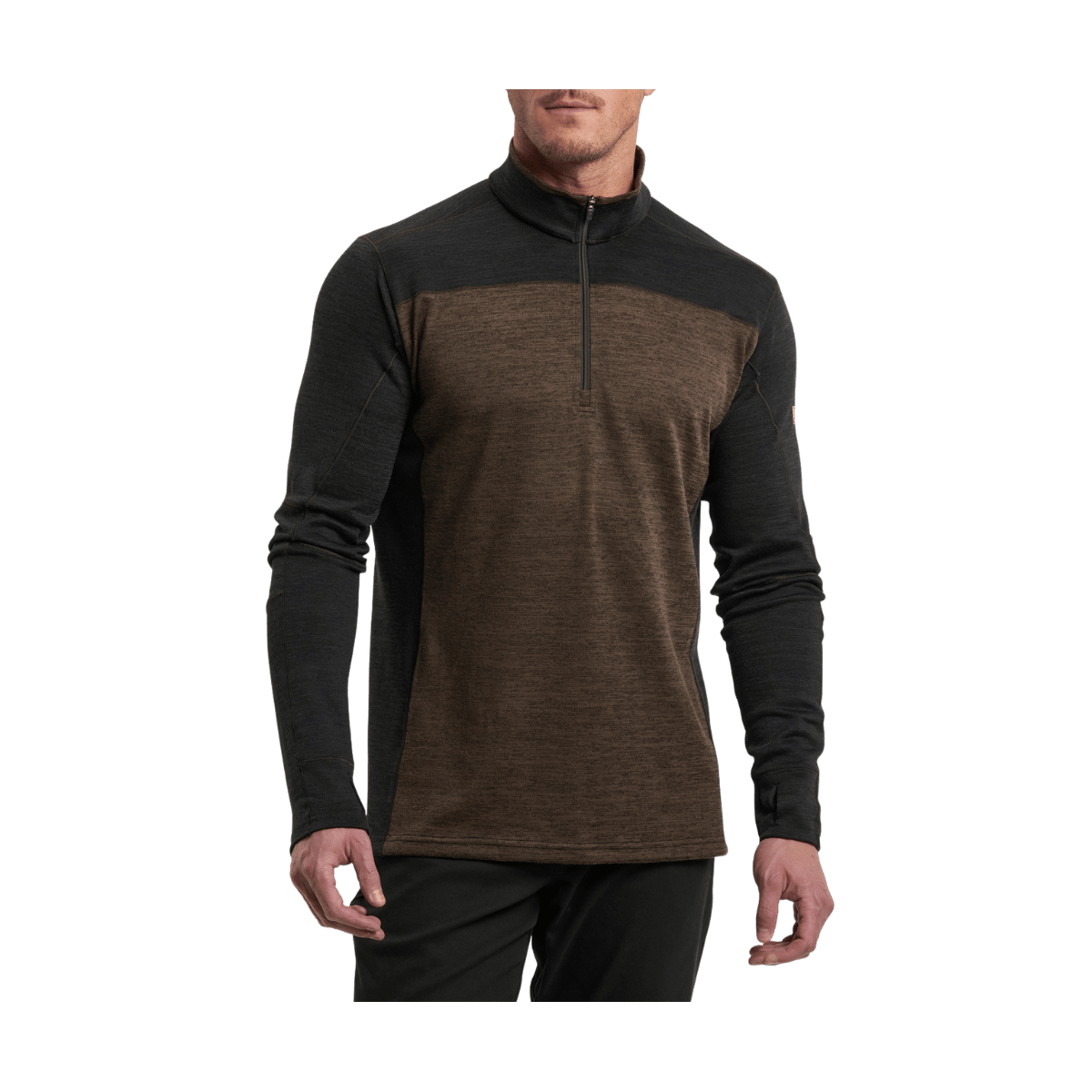 KUHL MEN'S RYZER 1/4 ZIP LONG SLEEVE - DESERT NIGHT - FRONT VIEW