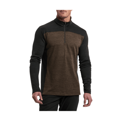 KUHL MEN'S RYZER 1/4 ZIP LONG SLEEVE - DESERT NIGHT - FRONT VIEW