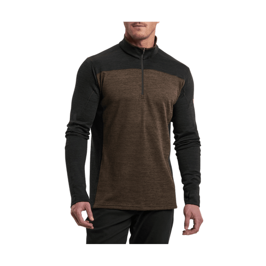 KUHL MEN'S RYZER 1/4 ZIP LONG SLEEVE - DESERT NIGHT - FRONT VIEW
