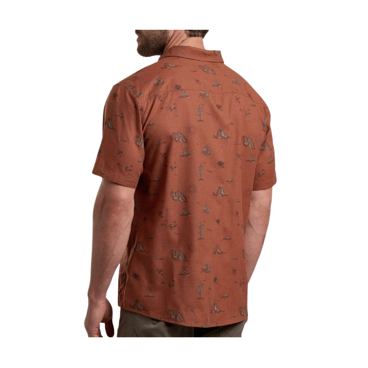KUHL MEN'S THRIVE SHORT SLEEVE SHIRT - RED CANYON - BACK VIEW