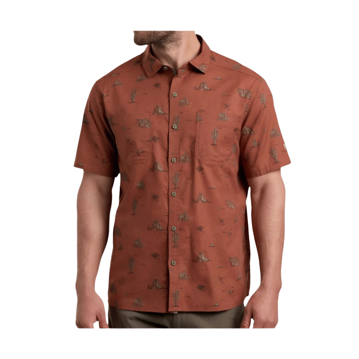 KUHL MEN'S THRIVE SHORT SLEEVE SHIRT - RED CANYON - FRONT VIEW