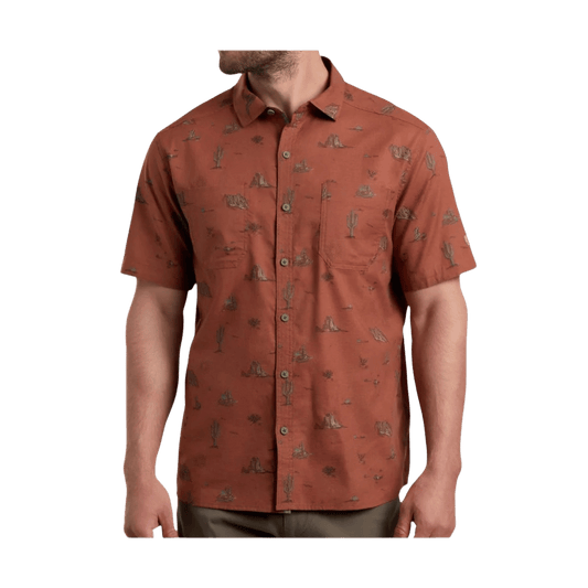 KUHL MEN'S THRIVE SHORT SLEEVE SHIRT - RED CANYON - FRONT VIEW