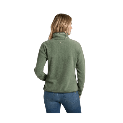 KUHL WOMEN'S HYGGE FLEECE 1/2 ZIP - SOFT PINE - BACK VIEW
