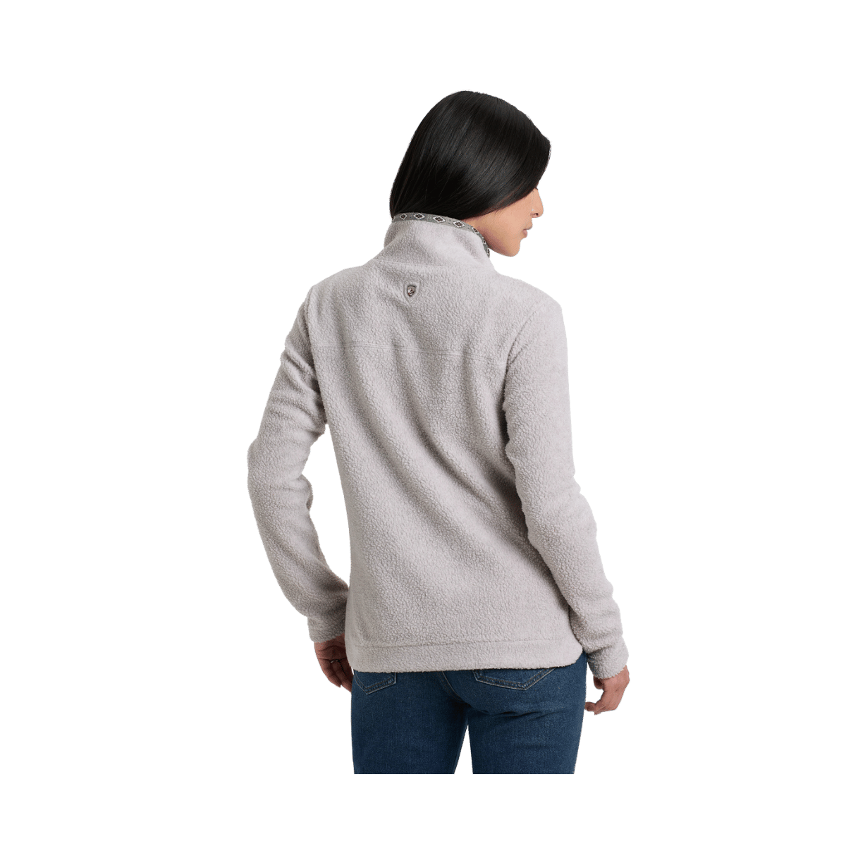 KUHL WOMEN'S HYGGE SNAP PULLOVER - NATURAL - BACK VIEW
