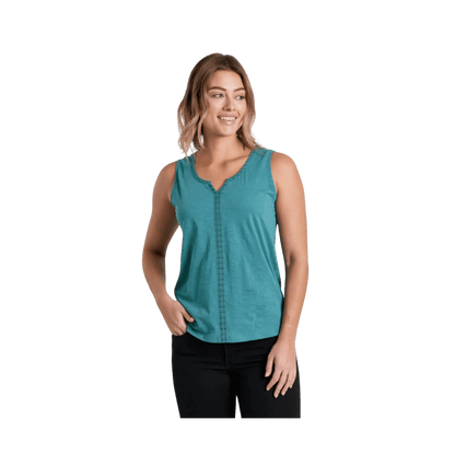 KUHL WOMEN'S SHAY TANK - AQUA - FRONT VIEW
