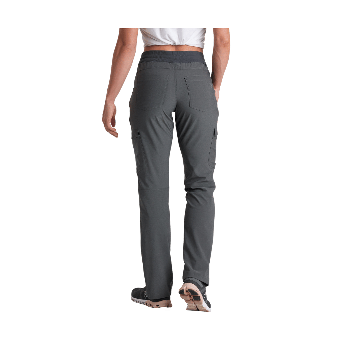 KUHL WOMEN'S TREKR STRAIGHT LEG PANT - CHARCOAL - BACK VIEW