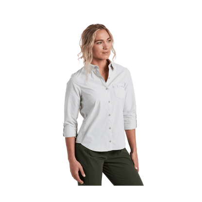 KUHL WOMEN'S WANDER LONG SLEEVE SHIRT - MIST - FRONT VIEW