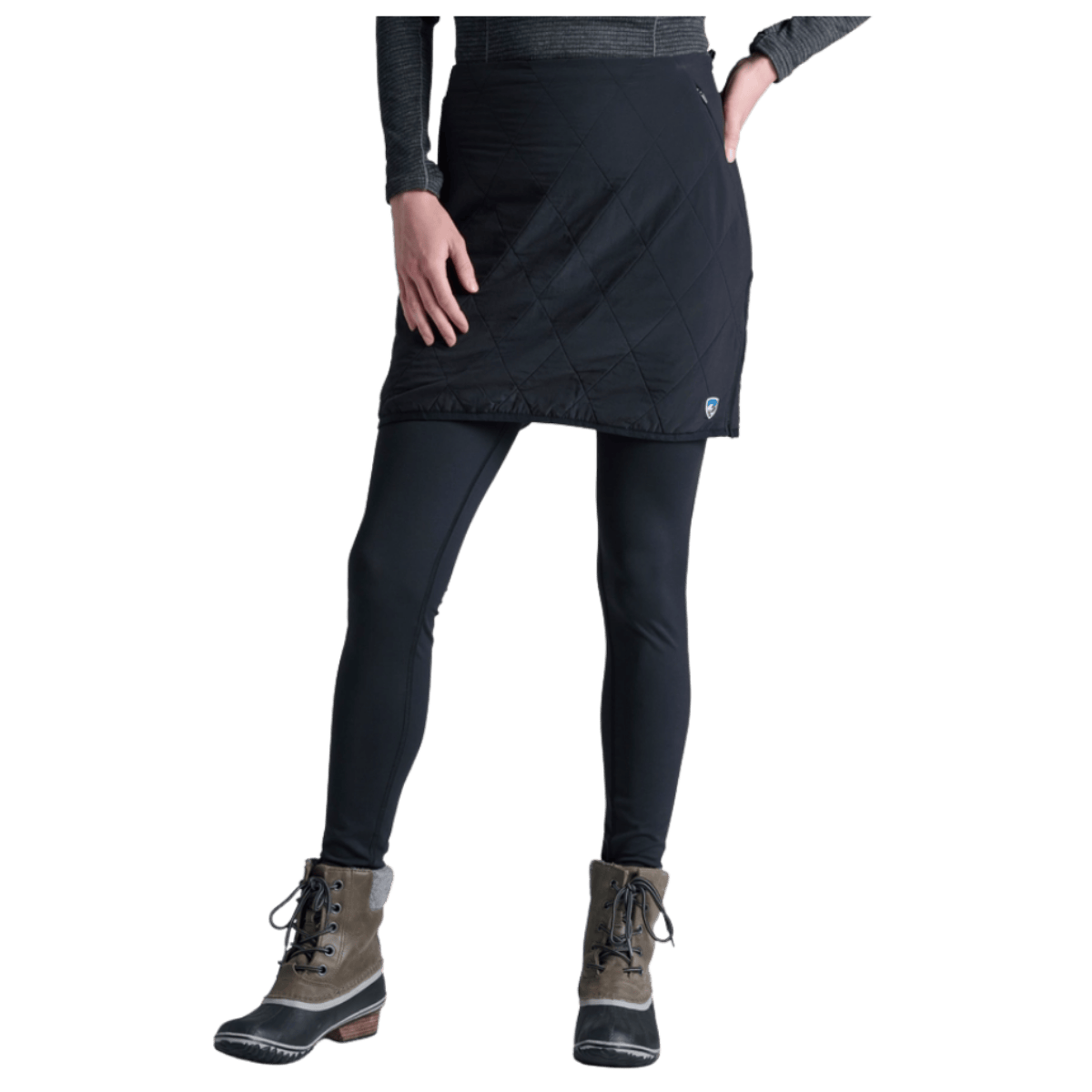 KUHL WOMEN'S AEROLIGHT SKIRT - RAVEN - FRONT VIEW WW