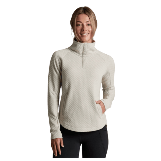 KUHL ARGENTA™ WOMEN'S  PULLOVER QUILTED MERINO WOOL - MOONLIGHT - FRONT VIEW