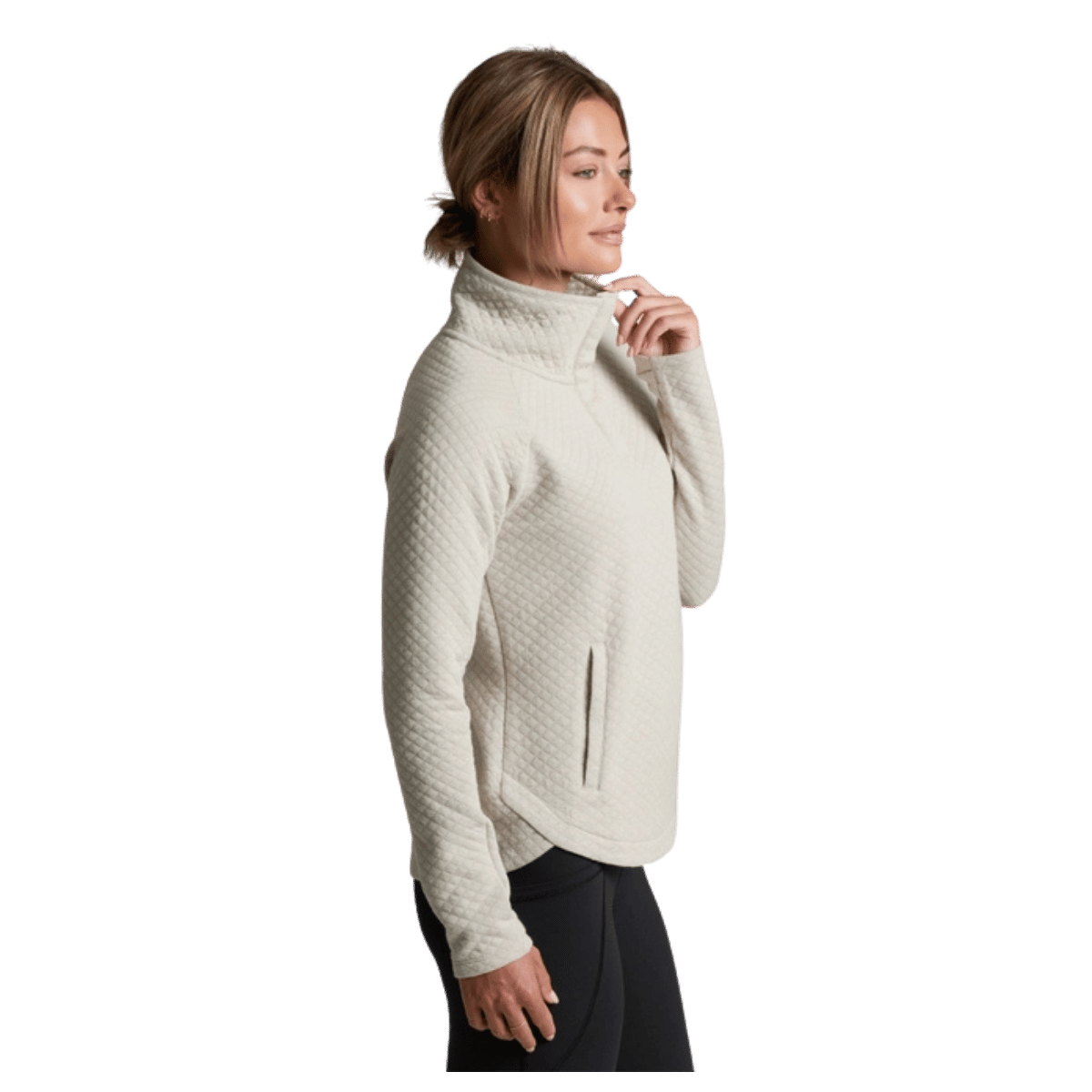 KUHL ARGENTA™ WOMEN'S  PULLOVER QUILTED MERINO WOOL - MOONLIGHT - SIDE VIEW