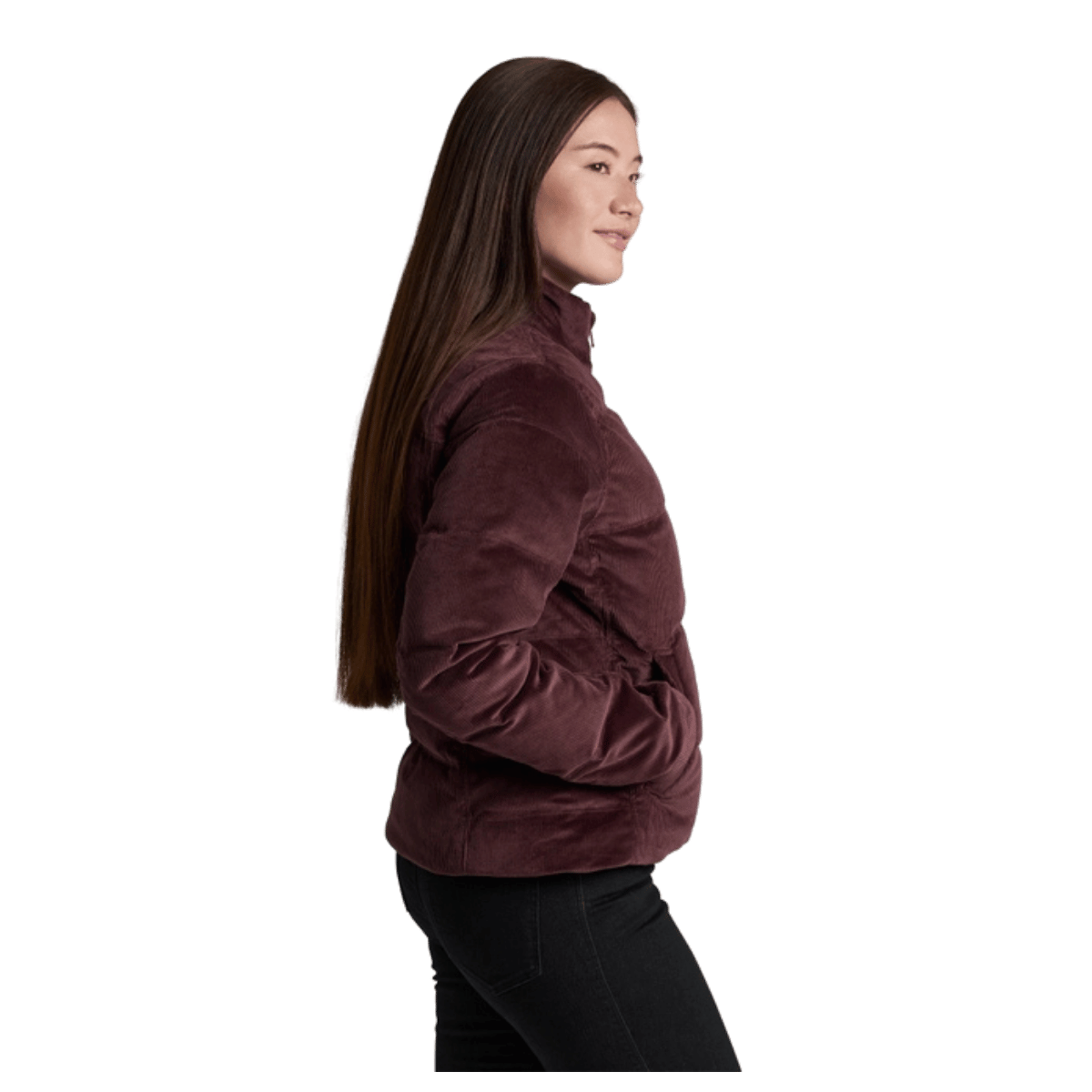KUHL WOMEN'S ASTRID DOWN JACKET - RAISIN - SIDE VIEW