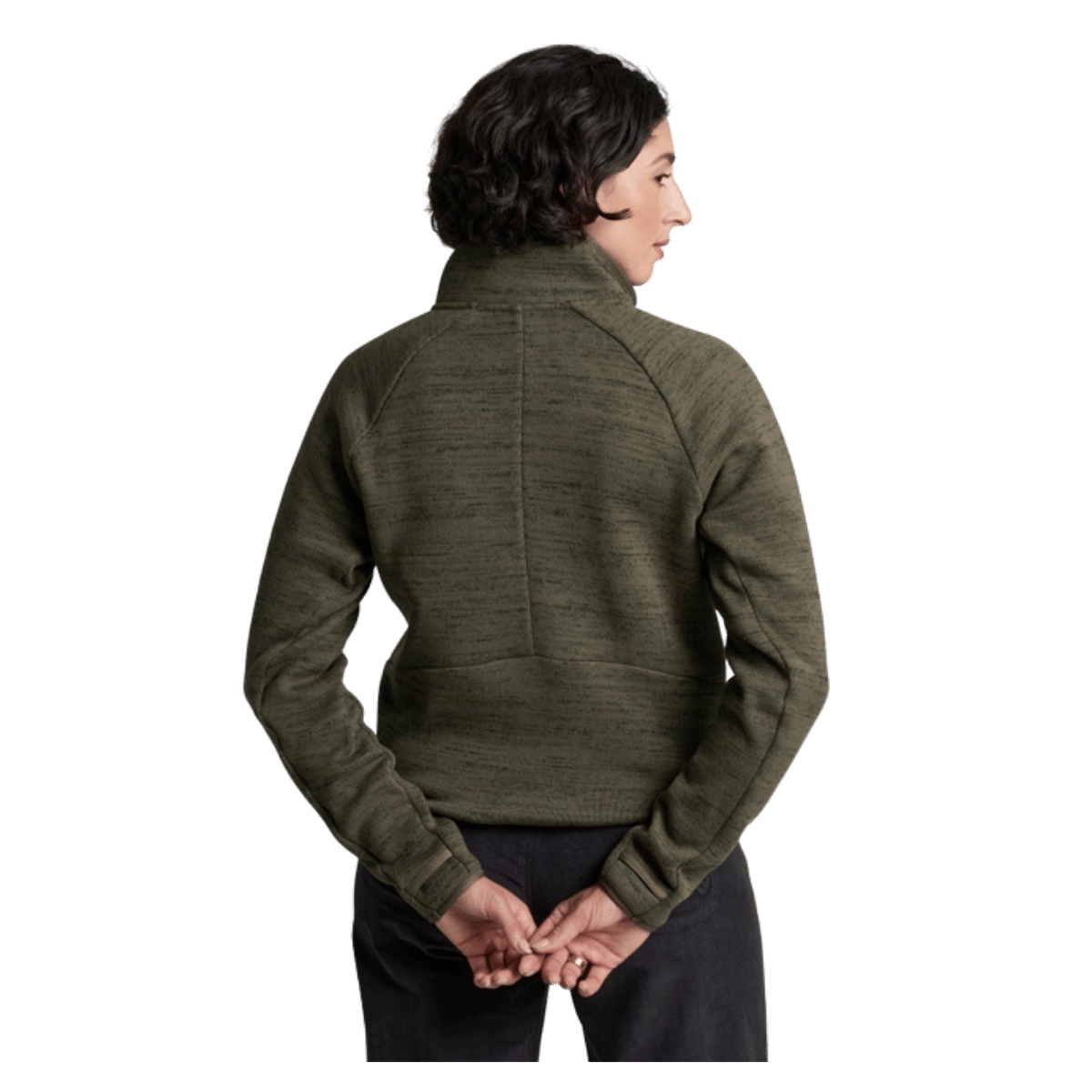 KUHL AVALINE 1/4 ZIP PREMIUM SWEATER FLEECE - VINE - BACK VIEW