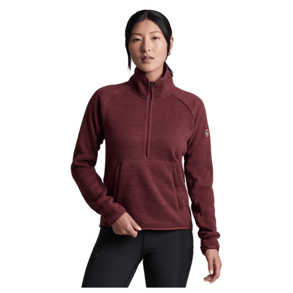 KUHL AVALINE 1/4 ZIP PREMIUM SWEATER FLEECE - WINTER BERRY - FRONT VIEW