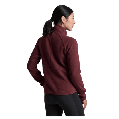 KUHL AVALINE 1/4 ZIP PREMIUM SWEATER FLEECE - WINTER BERRY - BACK VIEW