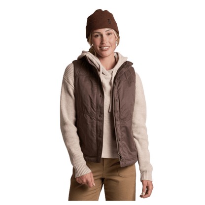 KUHL WOMEN'S CELESTE LINED VEST - COFFEE - FRONT VIEW