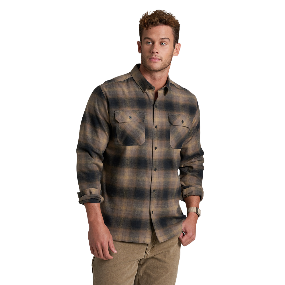 KUHL DILLINGR FLANNEL LONG SLEEVE- DARK SAND