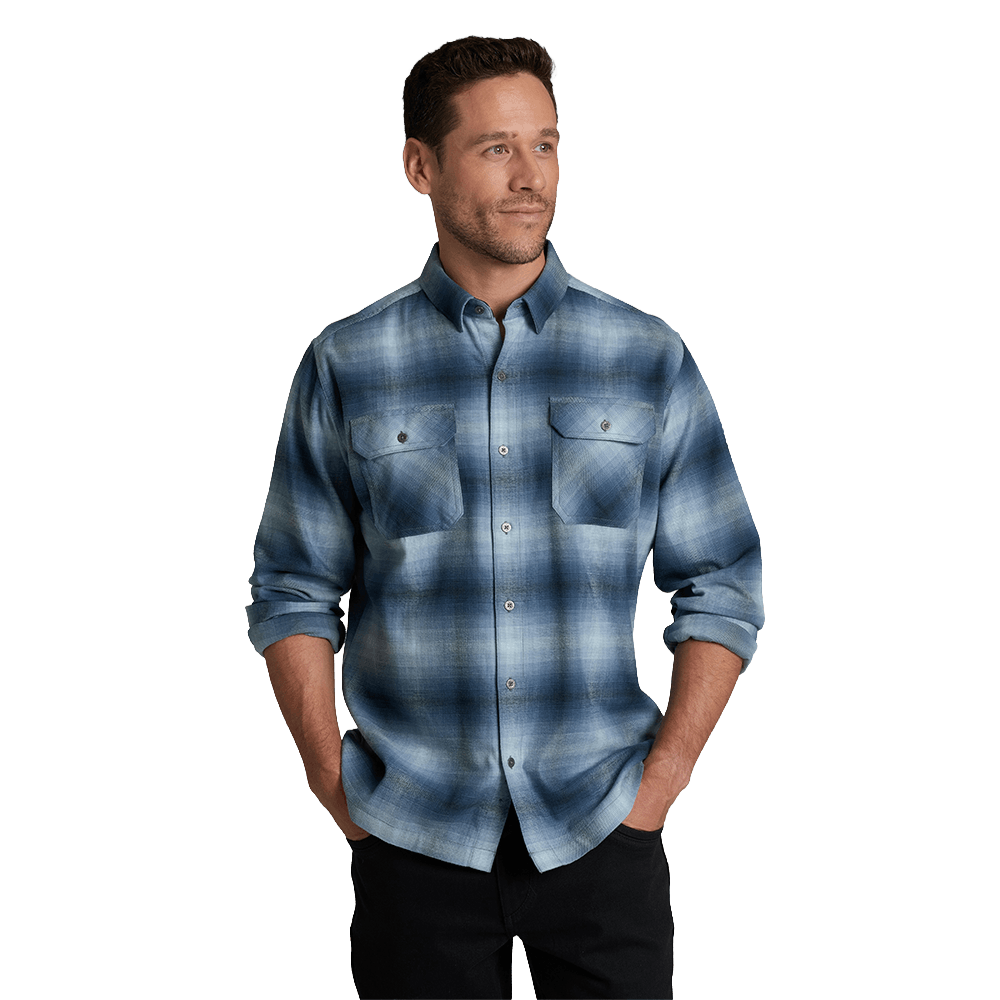 KUHL DILLINGR FLANNEL LS FADED DENIM
