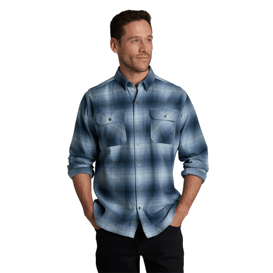 KUHL DILLINGR FLANNEL LS FADED DENIM
