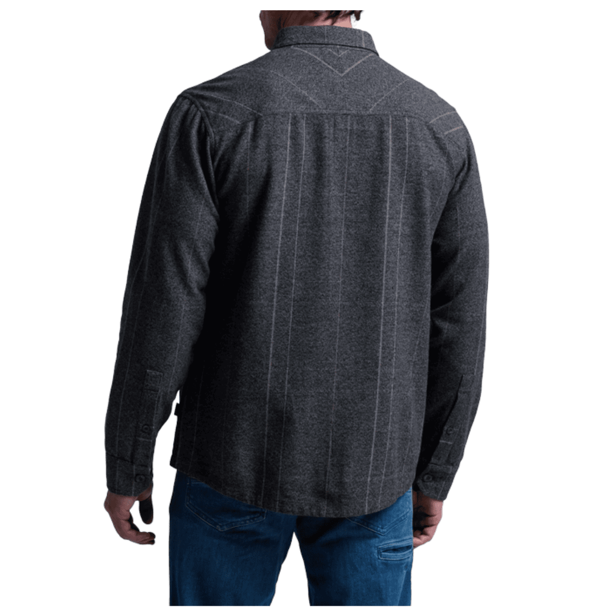 KUHL MEN'S DEVIATR JAC COTTON TENCEL SHIRT - PIRATE BLACK - BACK VIEW WW
