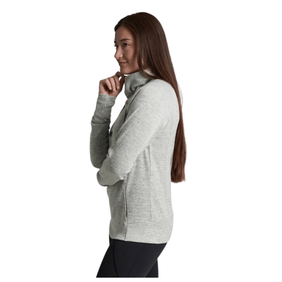 KUHL WOMEN'S ELIA PULLOVER SWEATSHIRT - STONE_SIDE