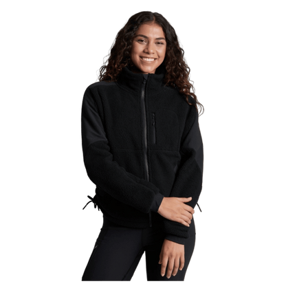 KUHL WOMEN'S ELIXIR JACKET ITALIAN FLEECE - BLACKOUT - FRONT VIEW