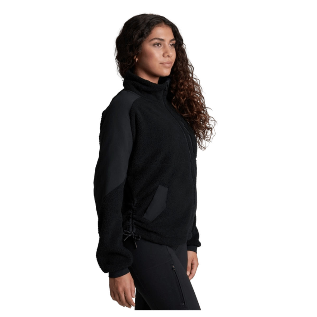 KUHL WOMEN'S ELIXIR JACKET ITALIAN FLEECE - BLACKOUT - SIDE VIEW