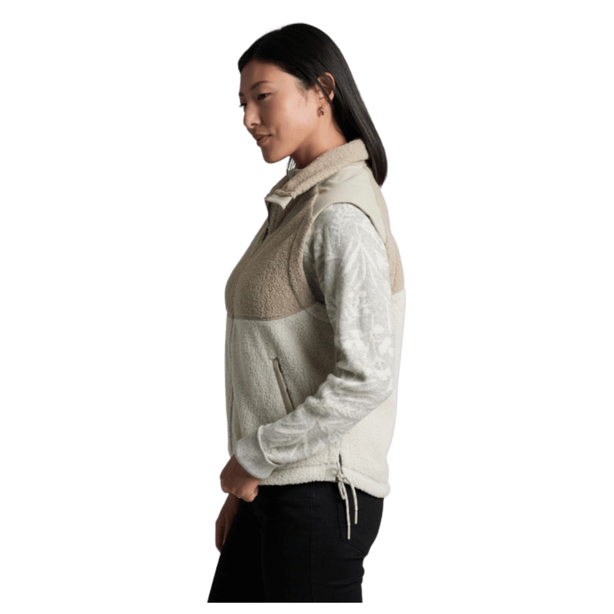 KUHL WOMEN'S ELIXIR VEST STRETCH FLEECE - ELM - SIDE VIEW