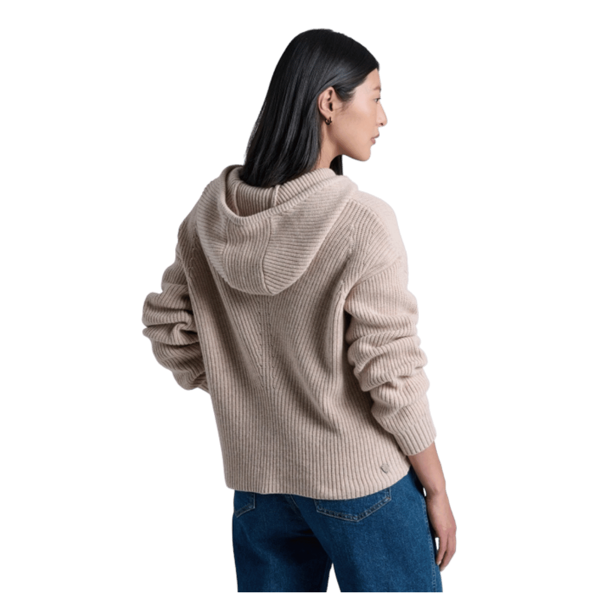KUHL WOMEN'S FIRESIDE SWEATER HOODY - NATURAL_BACK