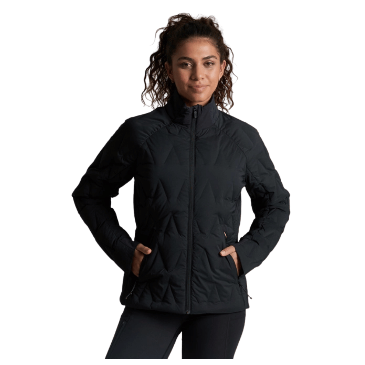KUHL WOMEN'S FIRESTORM DOWN JACKET - BLACKOUT - FRONT VIEW