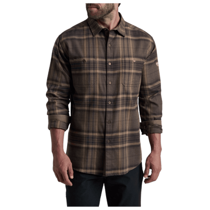 KUHL MEN'S FUGITIVE FLANNEL COTTON TENCEL - ROASTED BARLEY - FRONT VIEW WW
