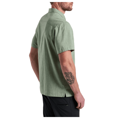 KUHL MEN'S GETAWAY SHORT SLEEVE SHIRT W/ UPF 30 - CITRUS GREEN - SIDE VIEW WW