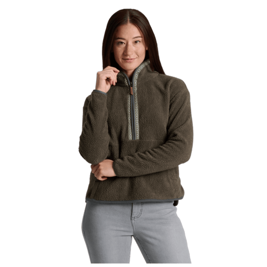 KUHL WOMEN'S HYGGE 1/2 ZIP FLEECE PULLOVER - VINE - FRONT VIEW WW