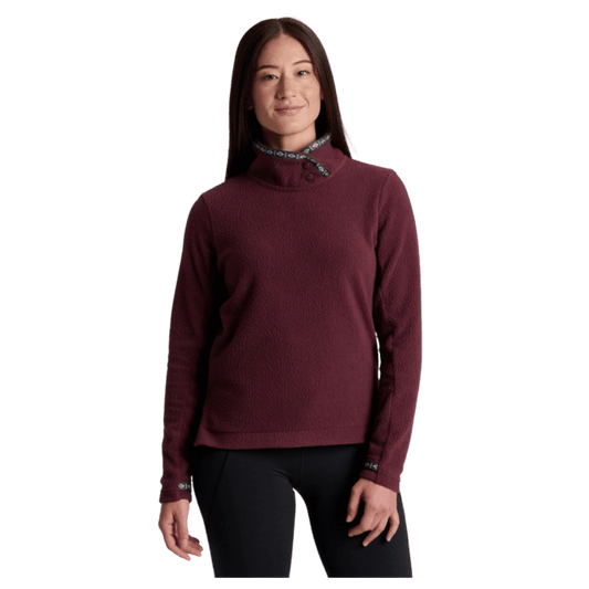 KUHL WOMEN'S HYGGE SNAP PULLOVER - RAISIN_FRONT