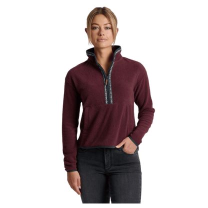 KUHL WOMEN'S HYGGE 1/2 ZIP SWEATSHIRT - RAISIN_FRONT