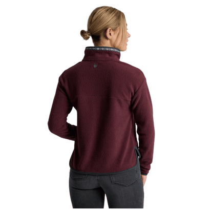 KUHL WOMEN'S HYGGE 1/2 ZIP SWEATSHIRT - RAISIN_BACK