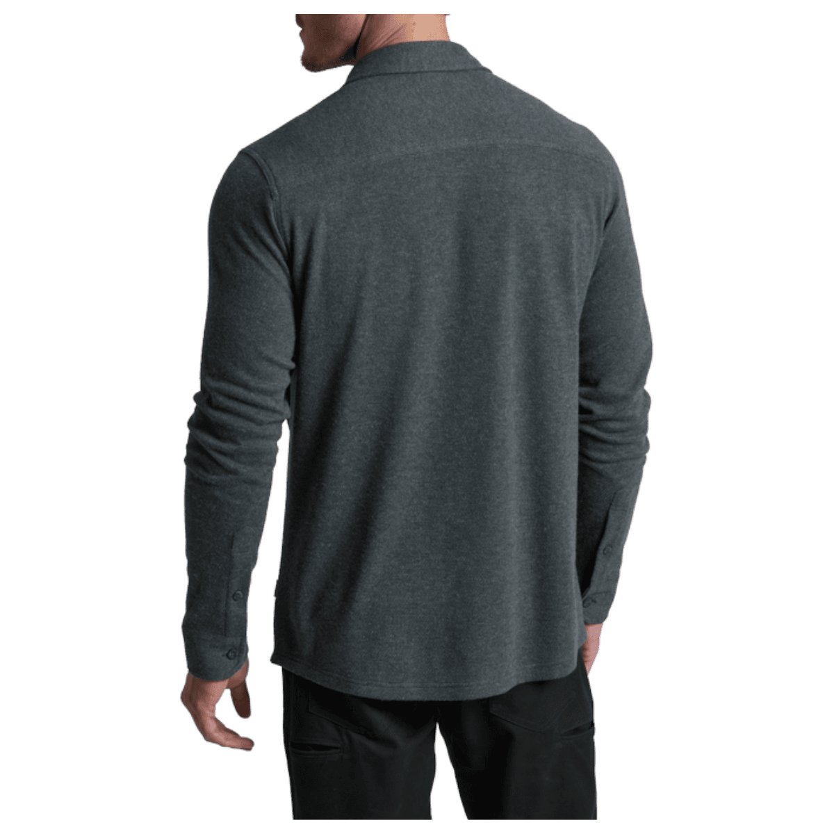 KUHL MEN'S INNOVATR KNIT FLANNEL - ONYX - BACK VIEW WW