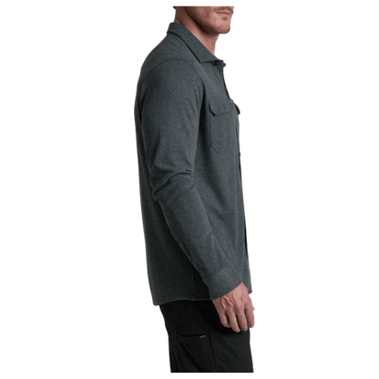KUHL MEN'S INNOVATR KNIT FLANNEL - ONYX - SIDE VIEW WW