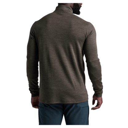 KUHL MEN'S INVIGORATR MERINO 1/4 ZIP AEROKNIT - KANTEEN - BACK VIEW