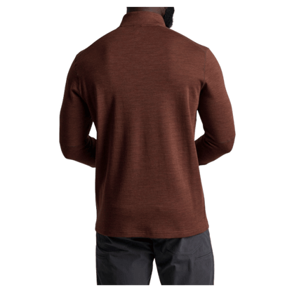 KUHL MEN'S INVIGORATR MERINO 1/4 ZIP AEROKNIT - RUSTIC BRICK - BACK VIEW