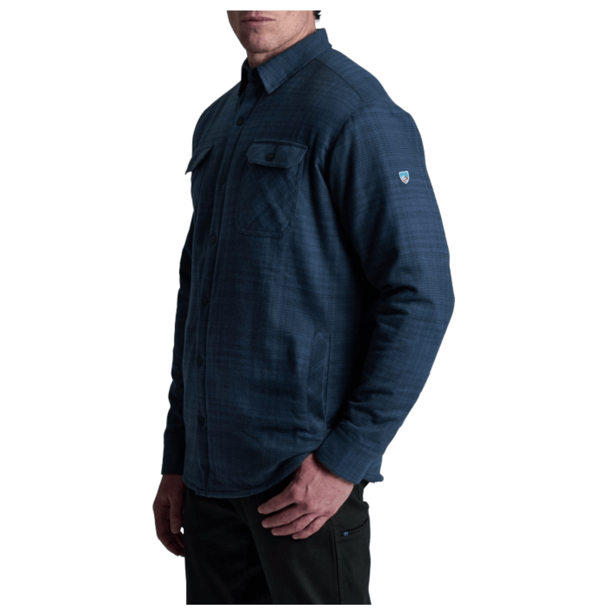 KUHL MEN'S JOYRYDR FLANNEL SHIRT-JACKET - INK - SIDE VIEW WW