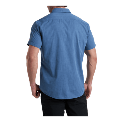 KUHL KARIB STRIPE SHORT SLEEVE SHIRT - RIVER BLUE - BACK VIEW